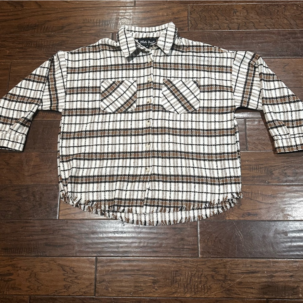 White Birch Black Label Western Women’s Plaid Button Down Shirt XL Quiet Luxury